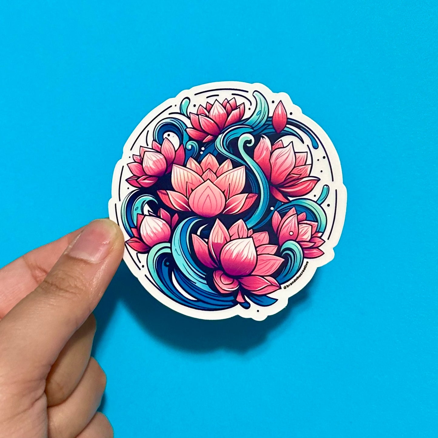 Dancing Lotus Sticker