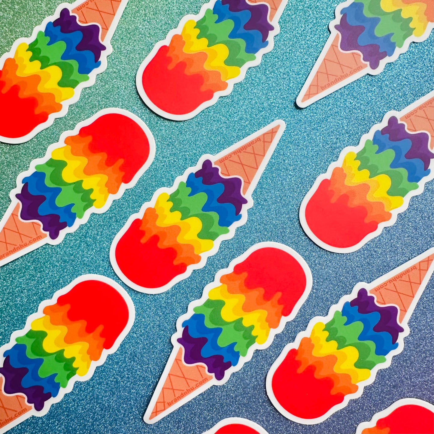 Rainbow Ice Cream Cone Sticker