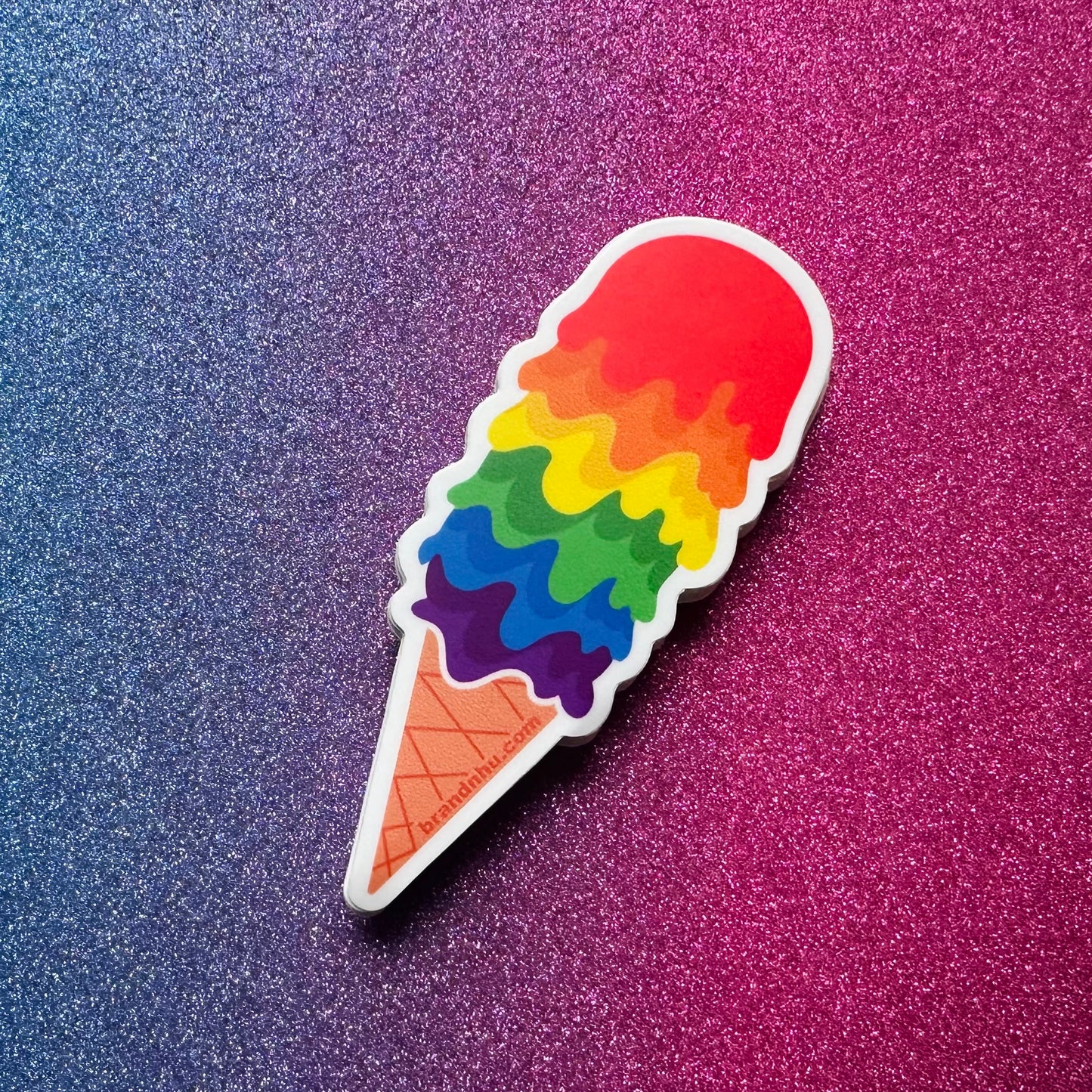 Rainbow Ice Cream Cone Sticker
