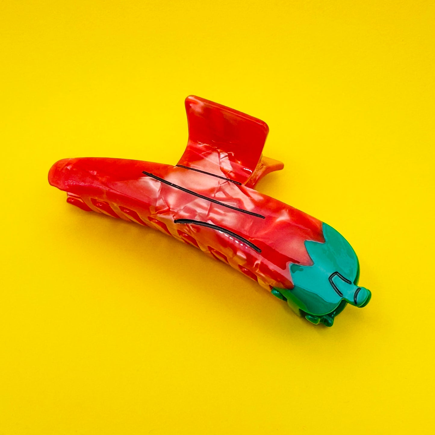 Red Hot Chili Pepper Hair Claw Clip