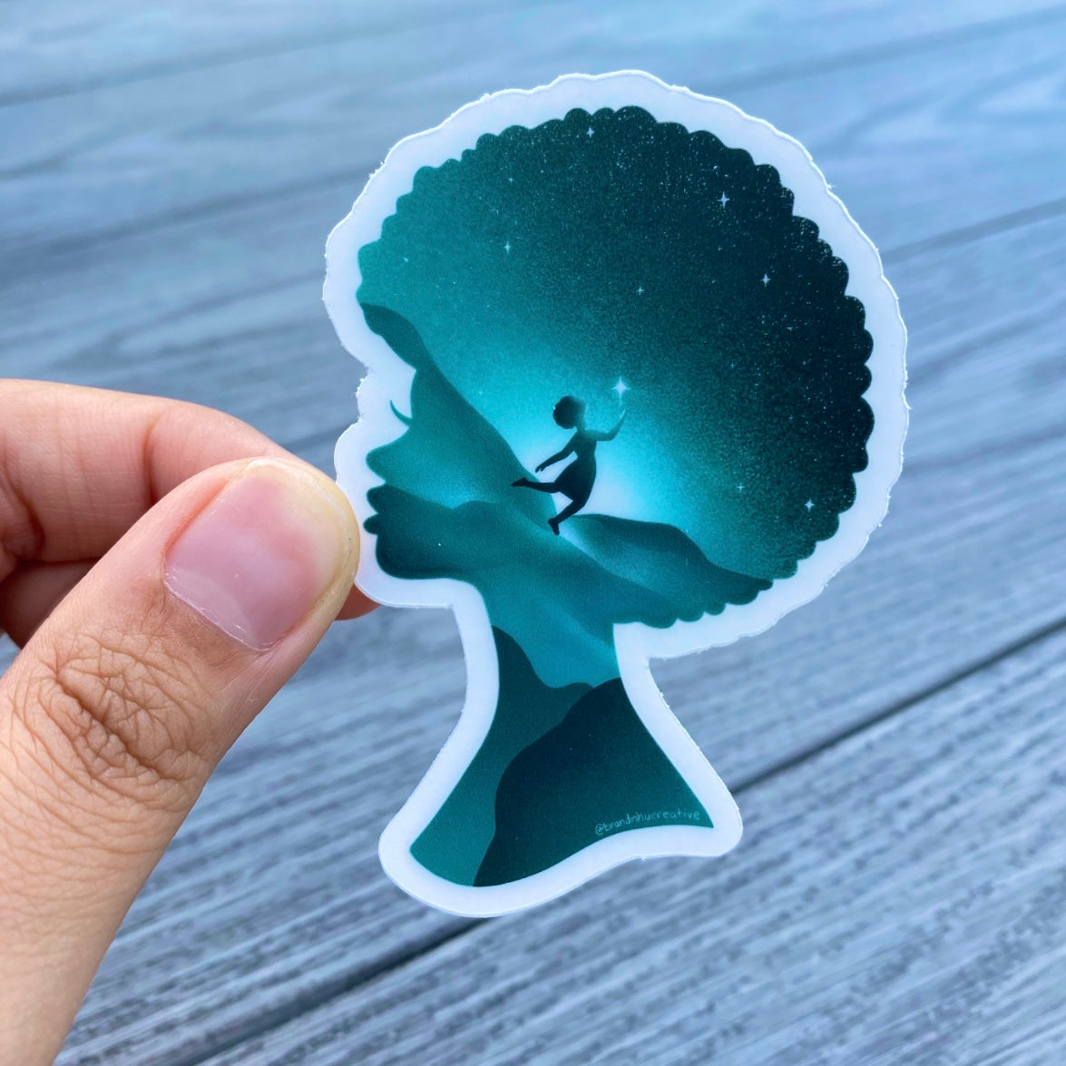 Black Girl Magic Clear Sticker