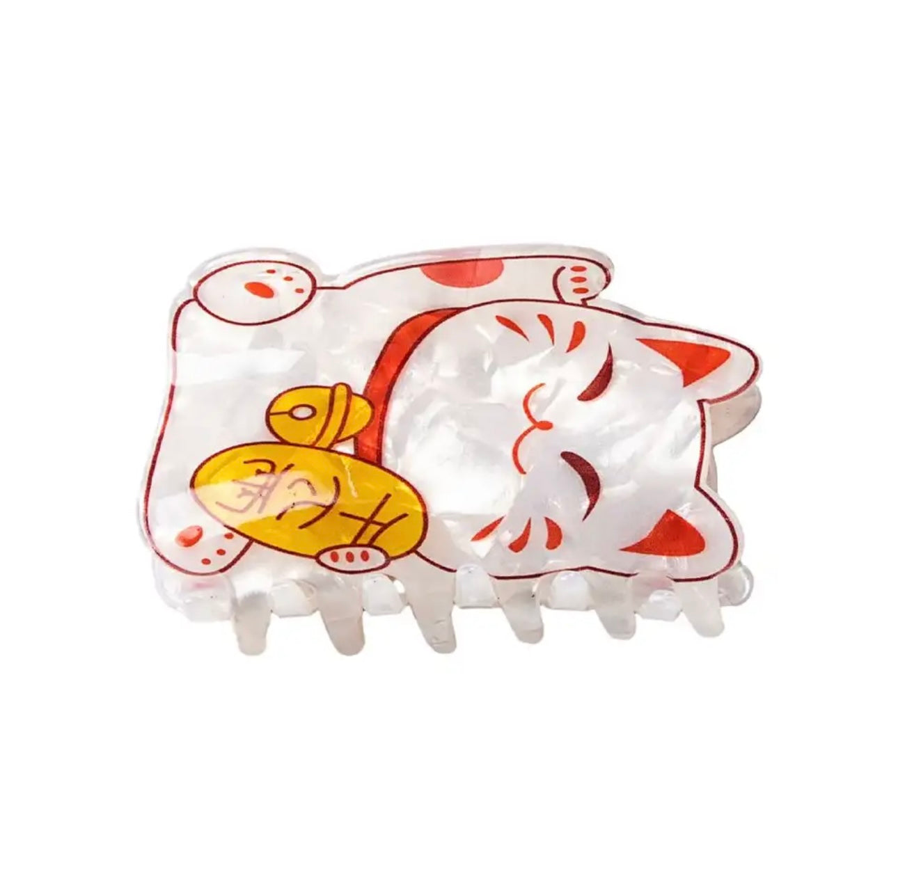 Lucky Cat Hair Claw Clip
