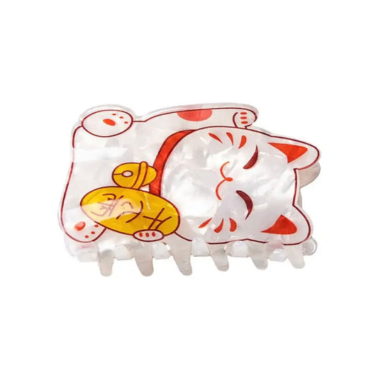Lucky Cat Hair Claw Clip