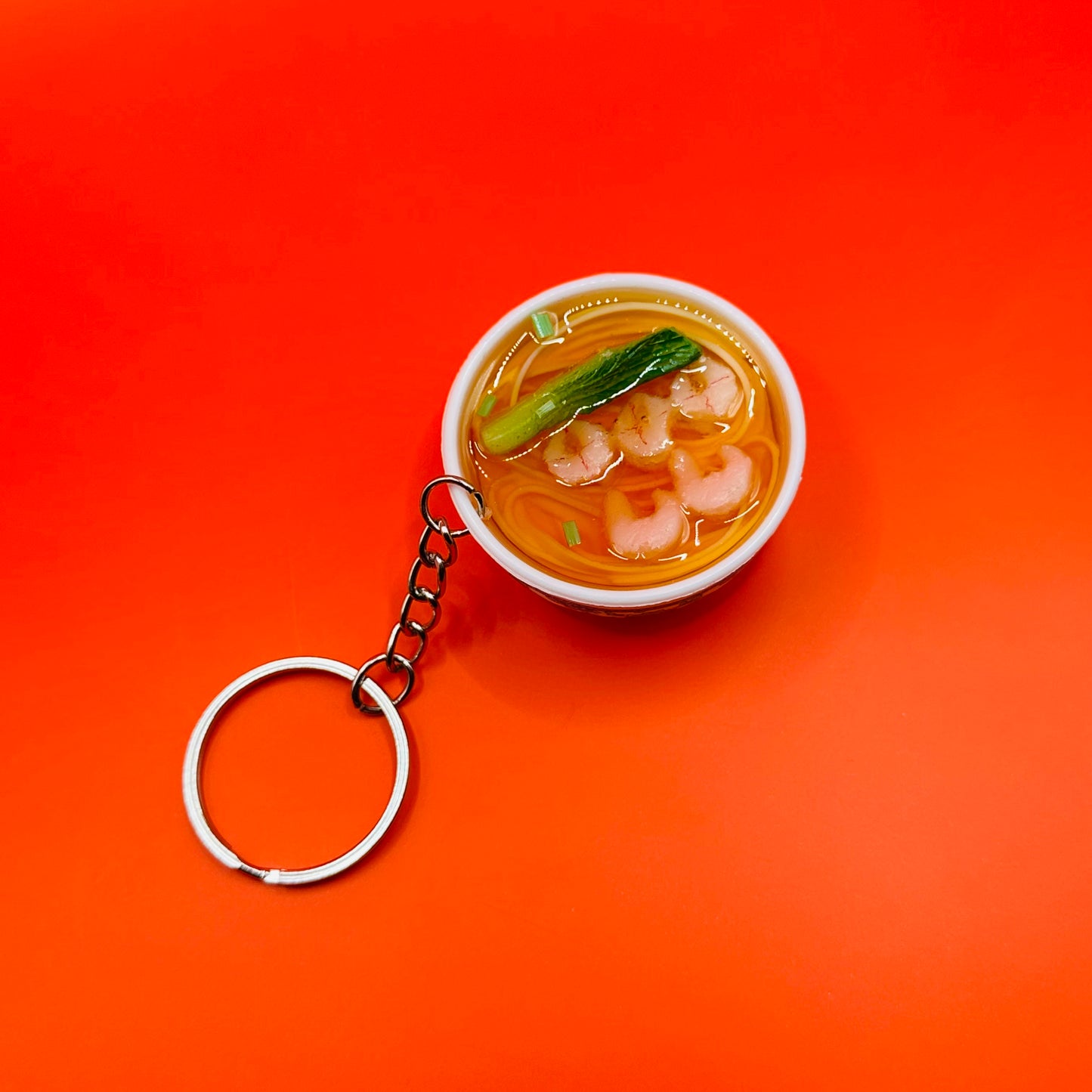 Shrimp Tom Yum Noodle Bowl Keychain
