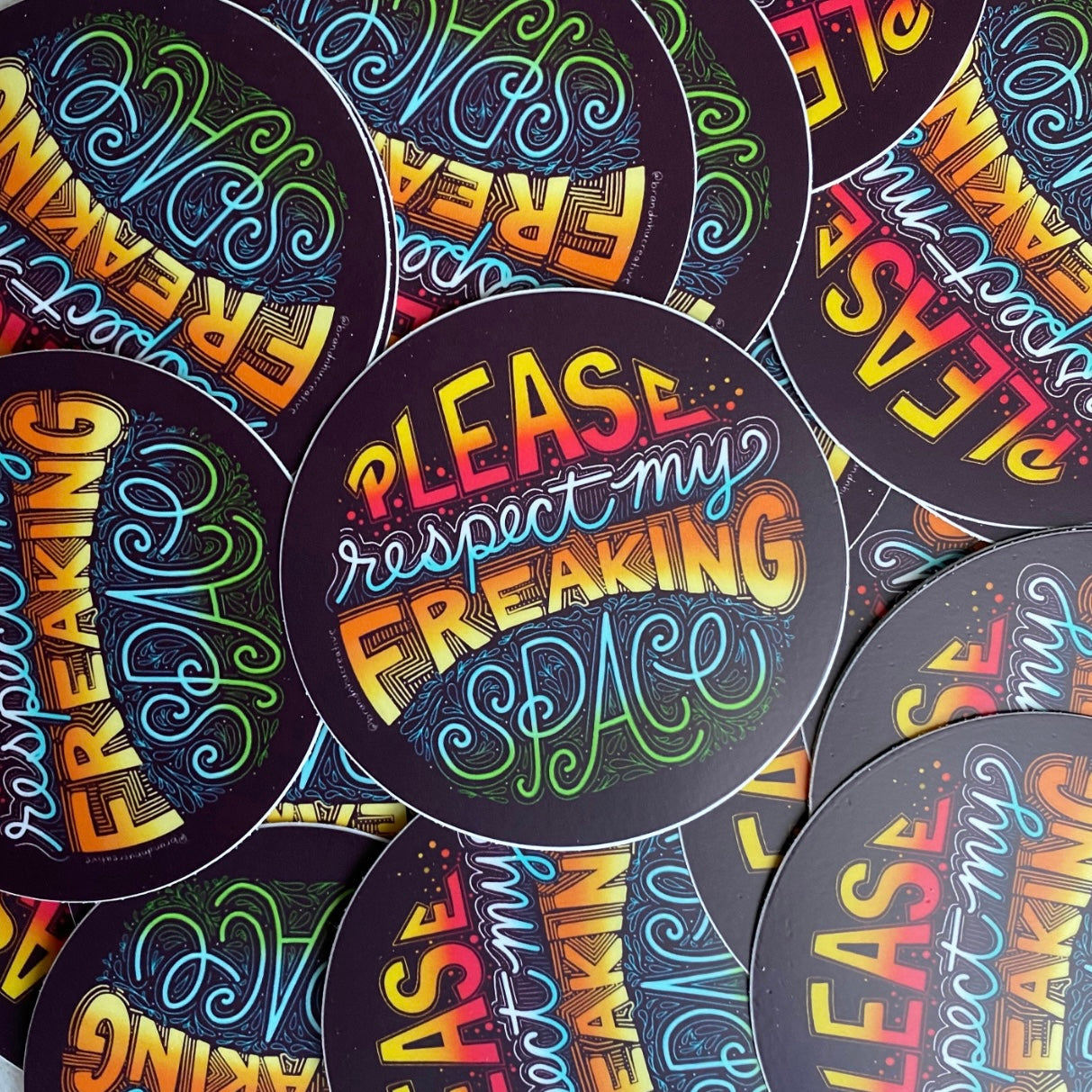 Please Respect My Freaking Space Sticker
