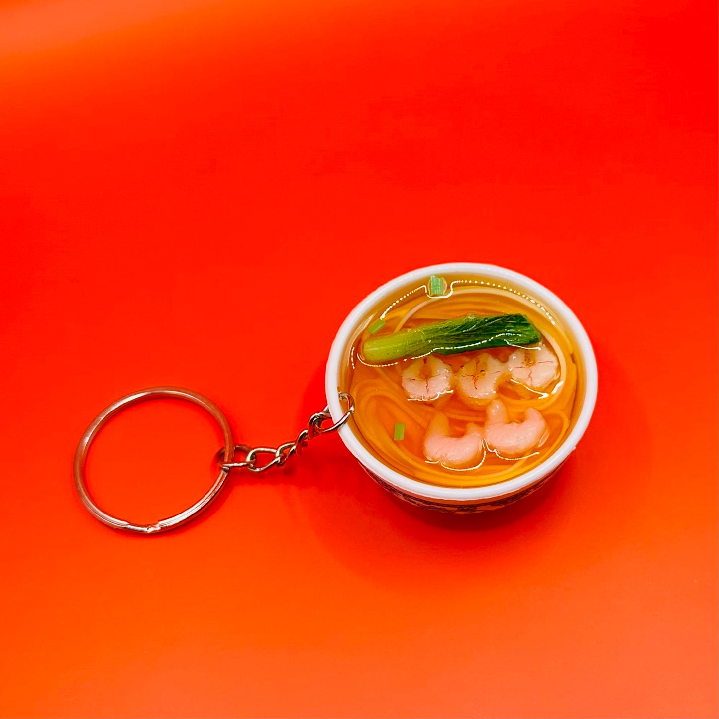 Shrimp Tom Yum Noodle Bowl Keychain