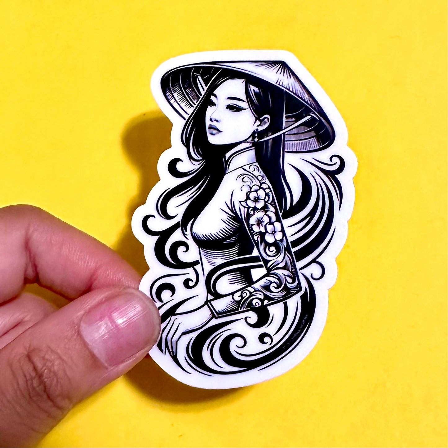 Viet Tattoo Ao Dai Sticker