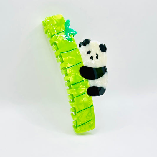 Bamboo Panda Bear Hair Claw Clip