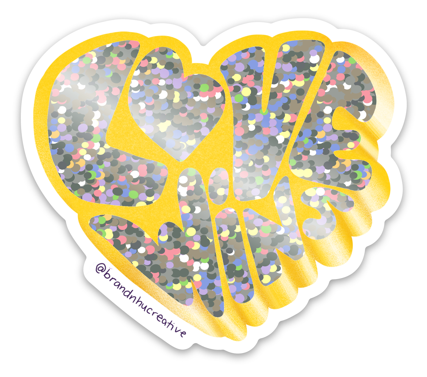 Love Wins Glitter Sticker