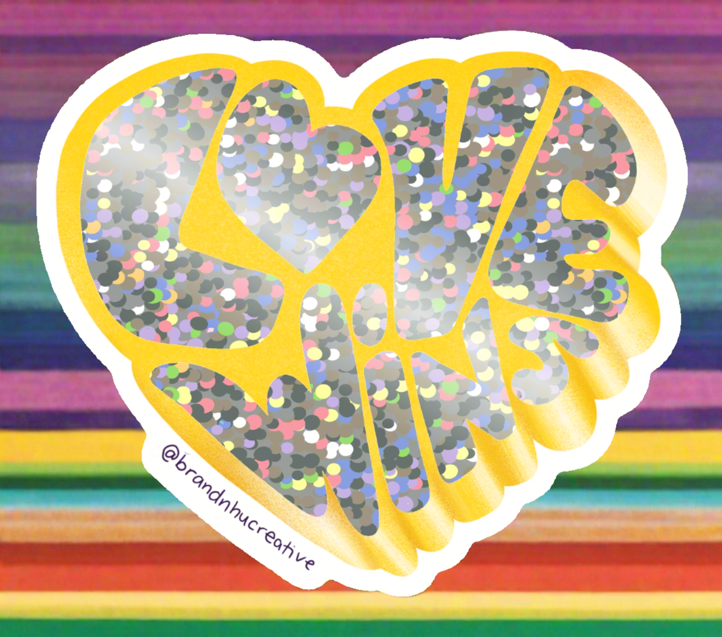 Love Wins Glitter Sticker