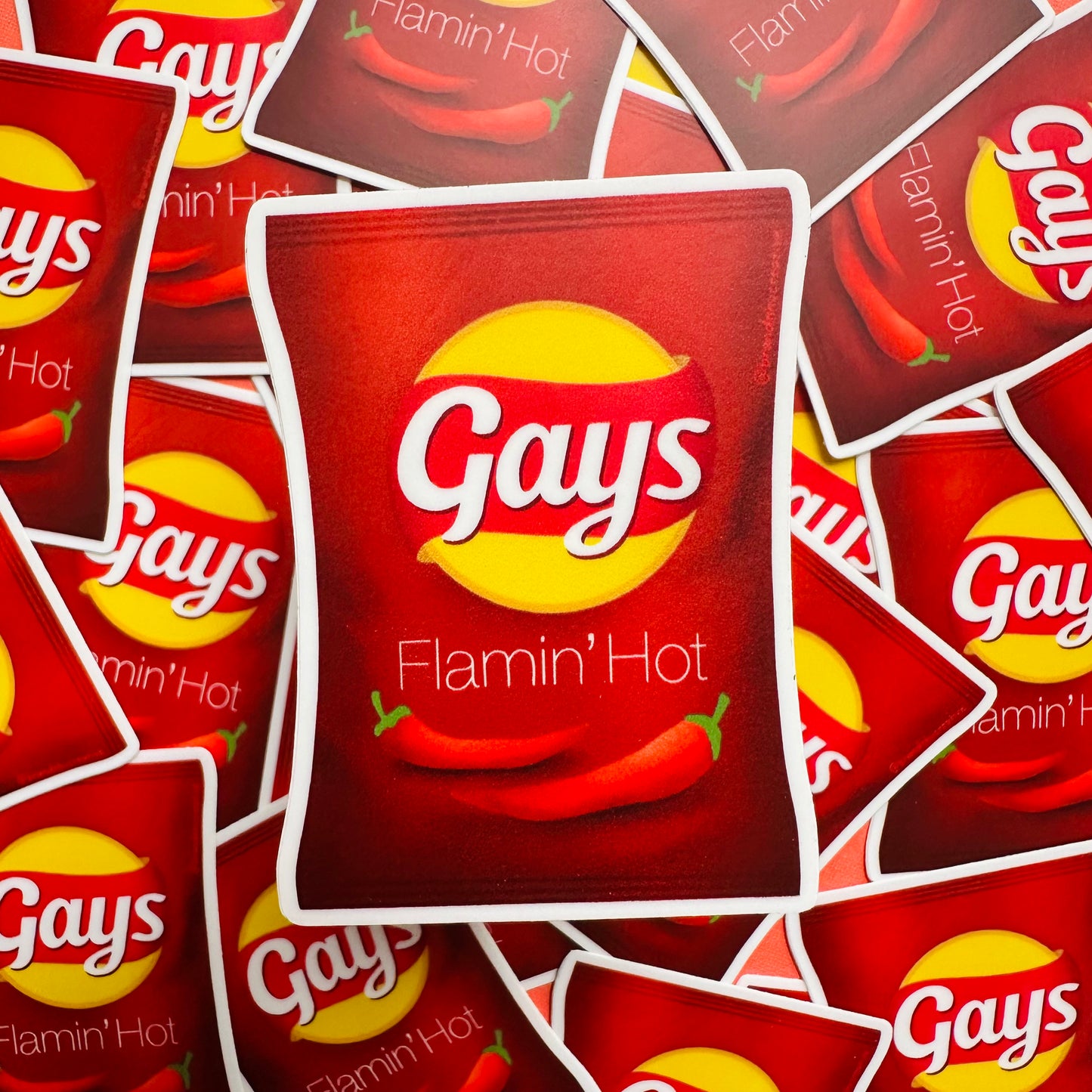 Flamin' Hot Gays Chips Sticker