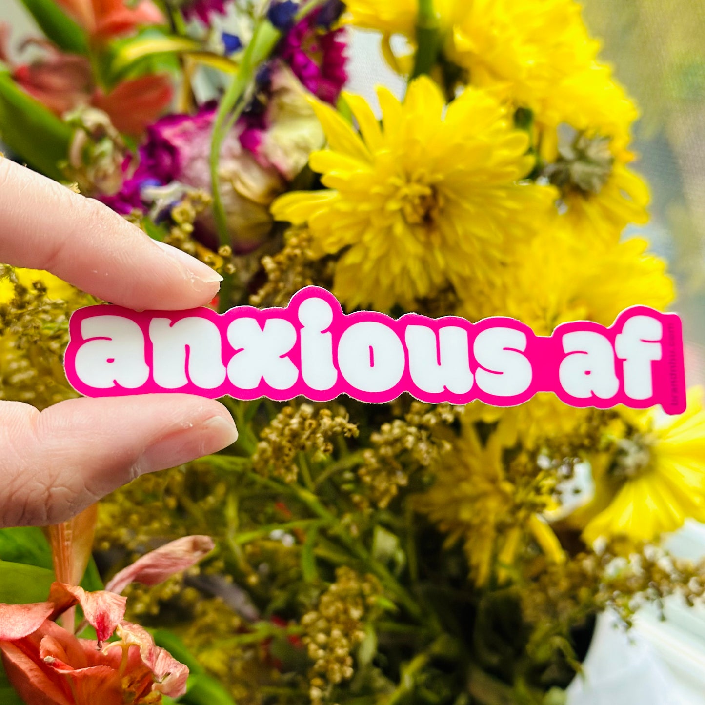 anxious af sticker