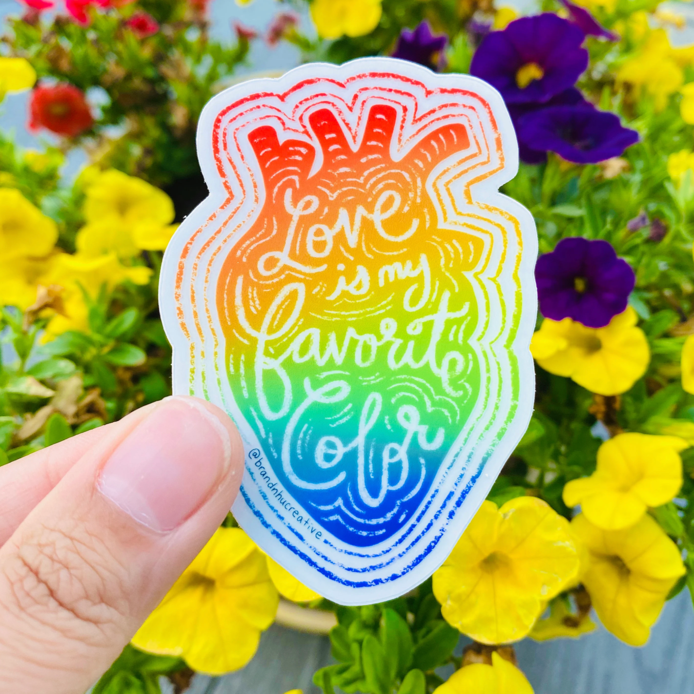 Love is my Favorite Color Clear Sticker