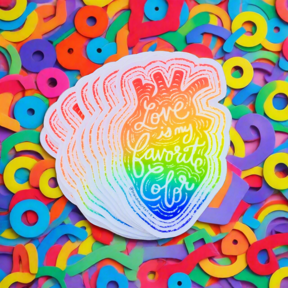 Love is my Favorite Color Clear Sticker