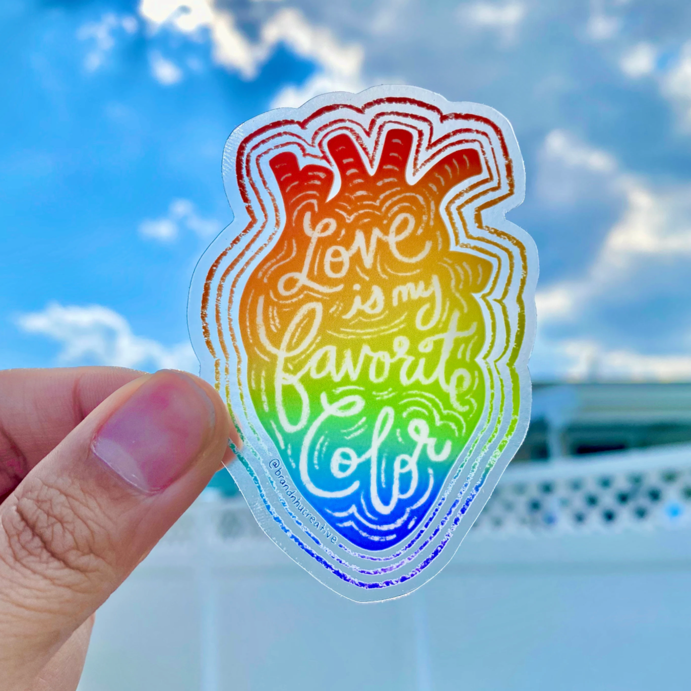 Love is my Favorite Color Clear Sticker