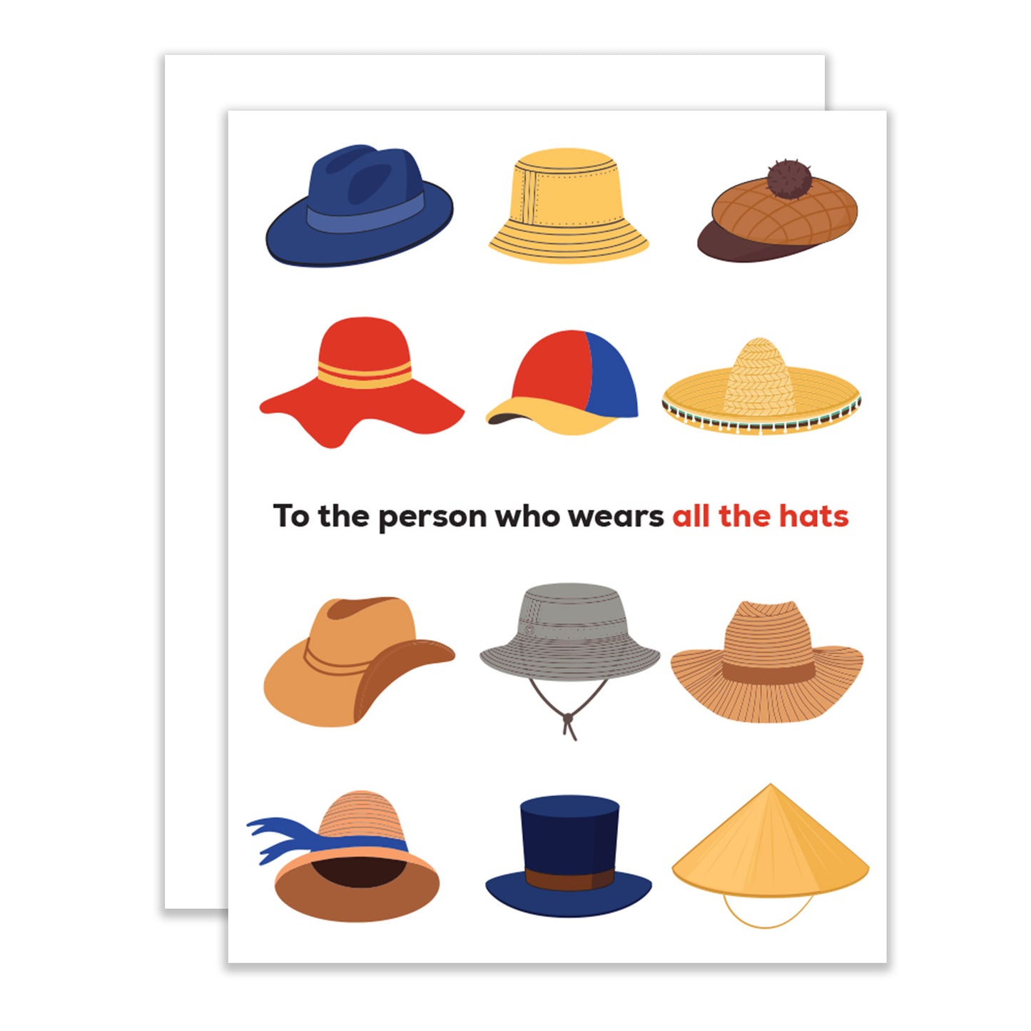 All the Hats Greeting Card