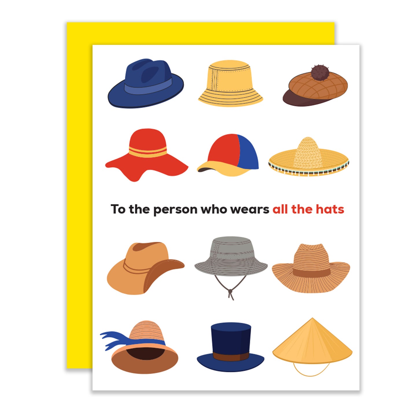 All the Hats Greeting Card
