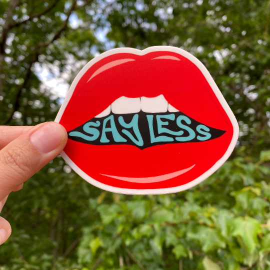 Sassy “Say Less” Plump Lips Sticker