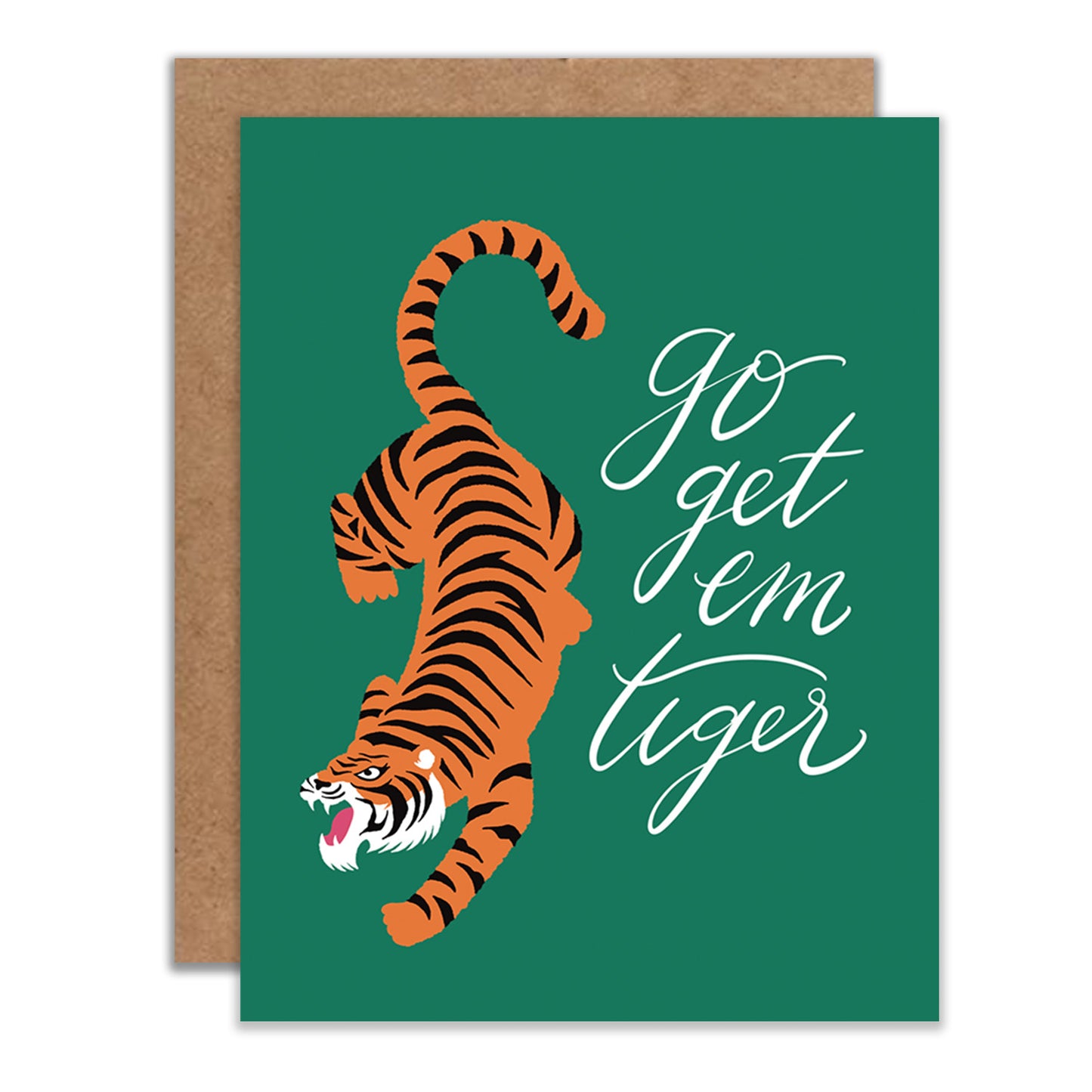 Go Get 'Em Tiger Greeting Card