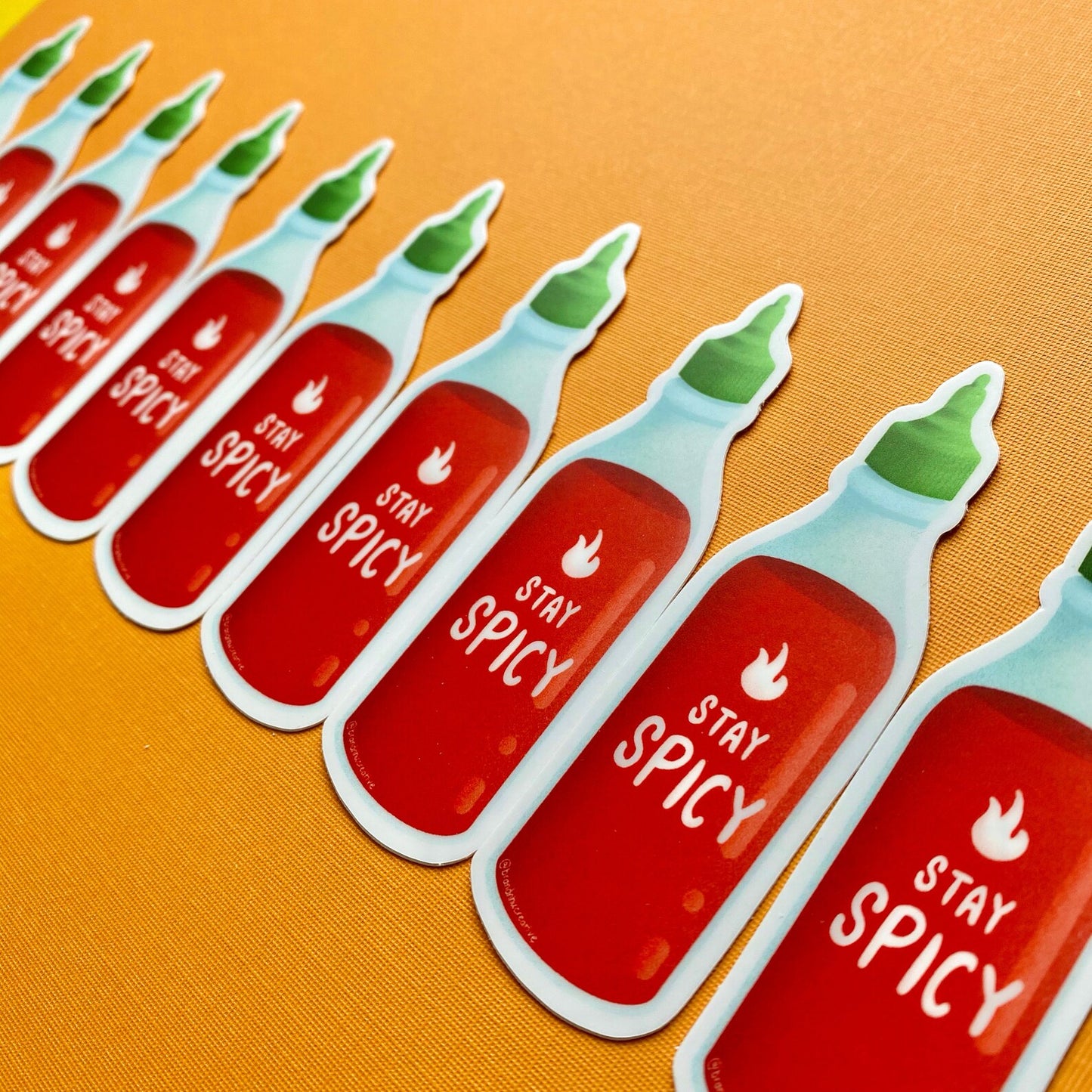 Hot Sauce "Stay Spicy" Sriracha Bottle Sticker