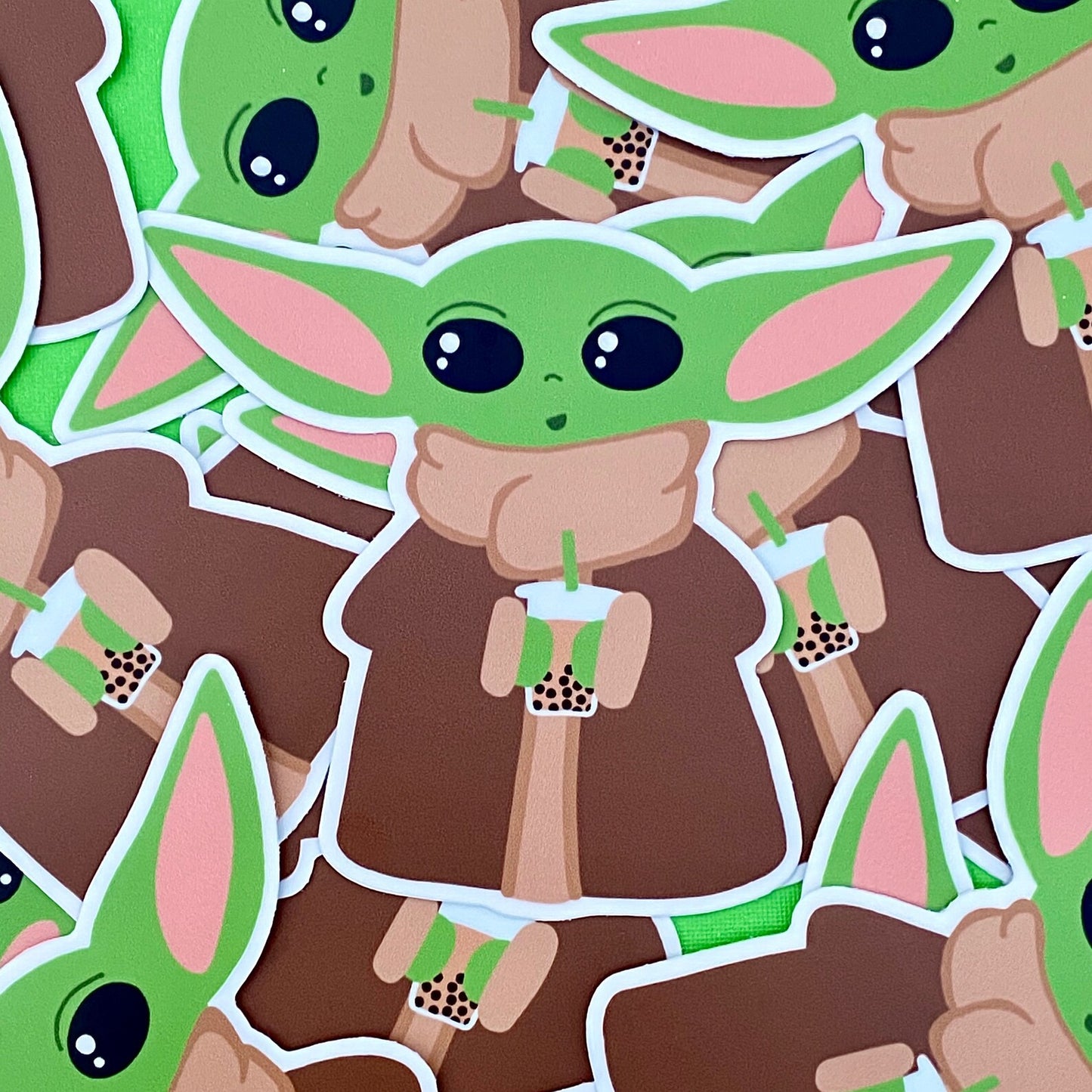 Grogu/Baby Yoda Bubble Tea Sticker