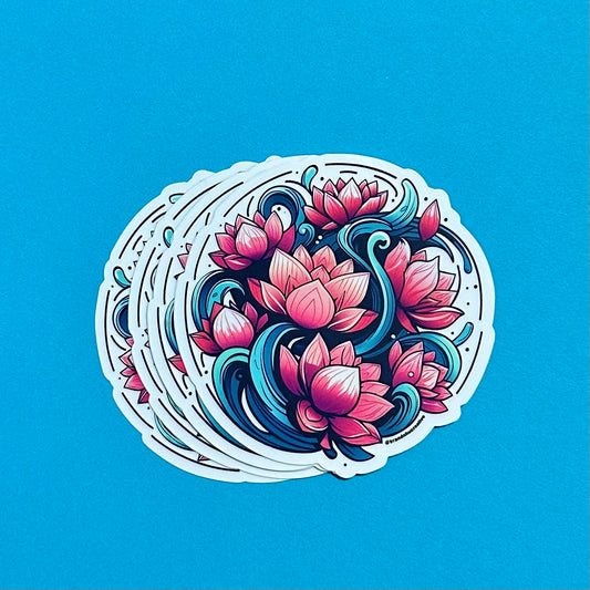 Dancing Lotus Sticker