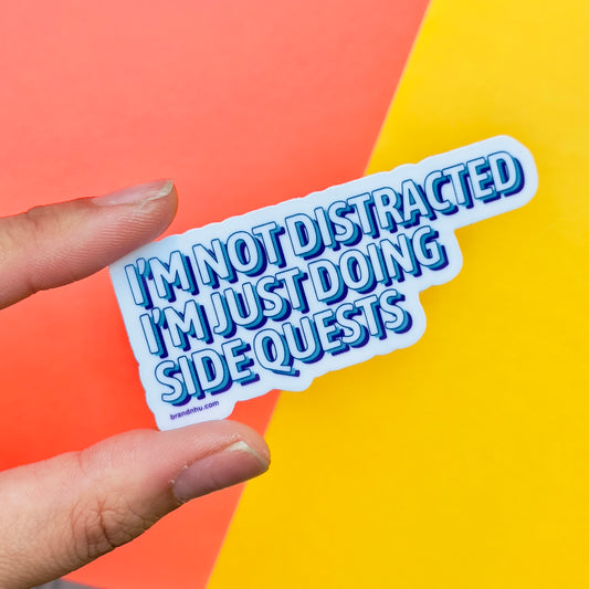 Distracted Side Quests ADHD Sticker