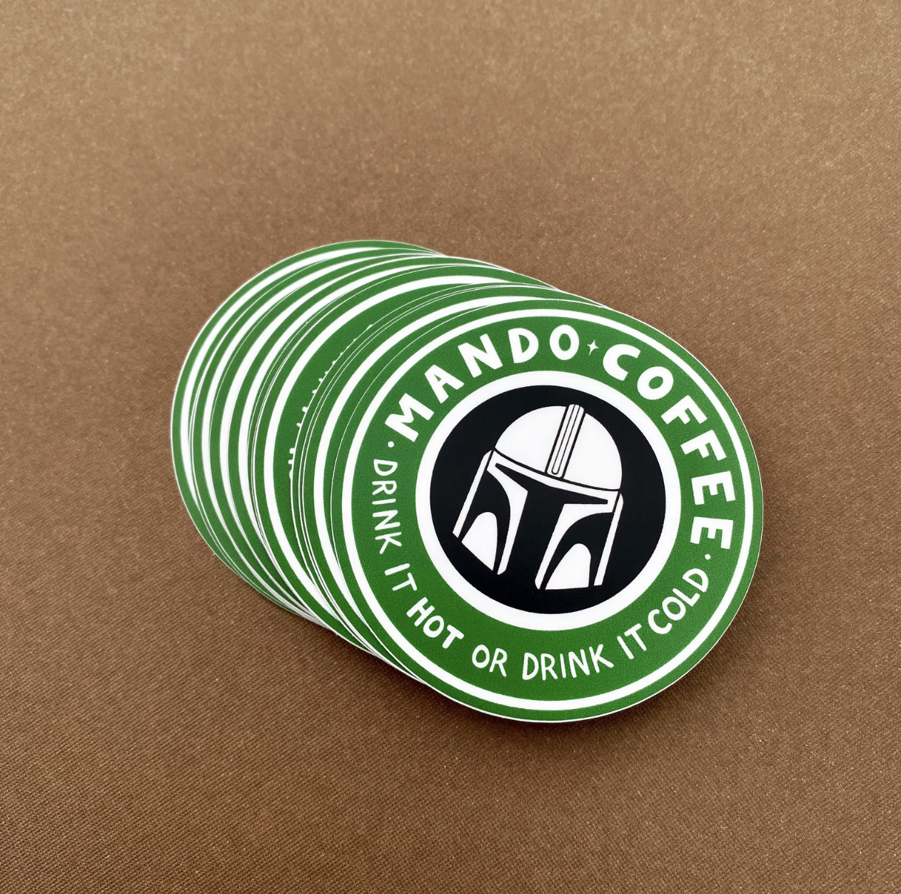 Mandalorian Coffee "Hot or Cold" Star Wars Sticker