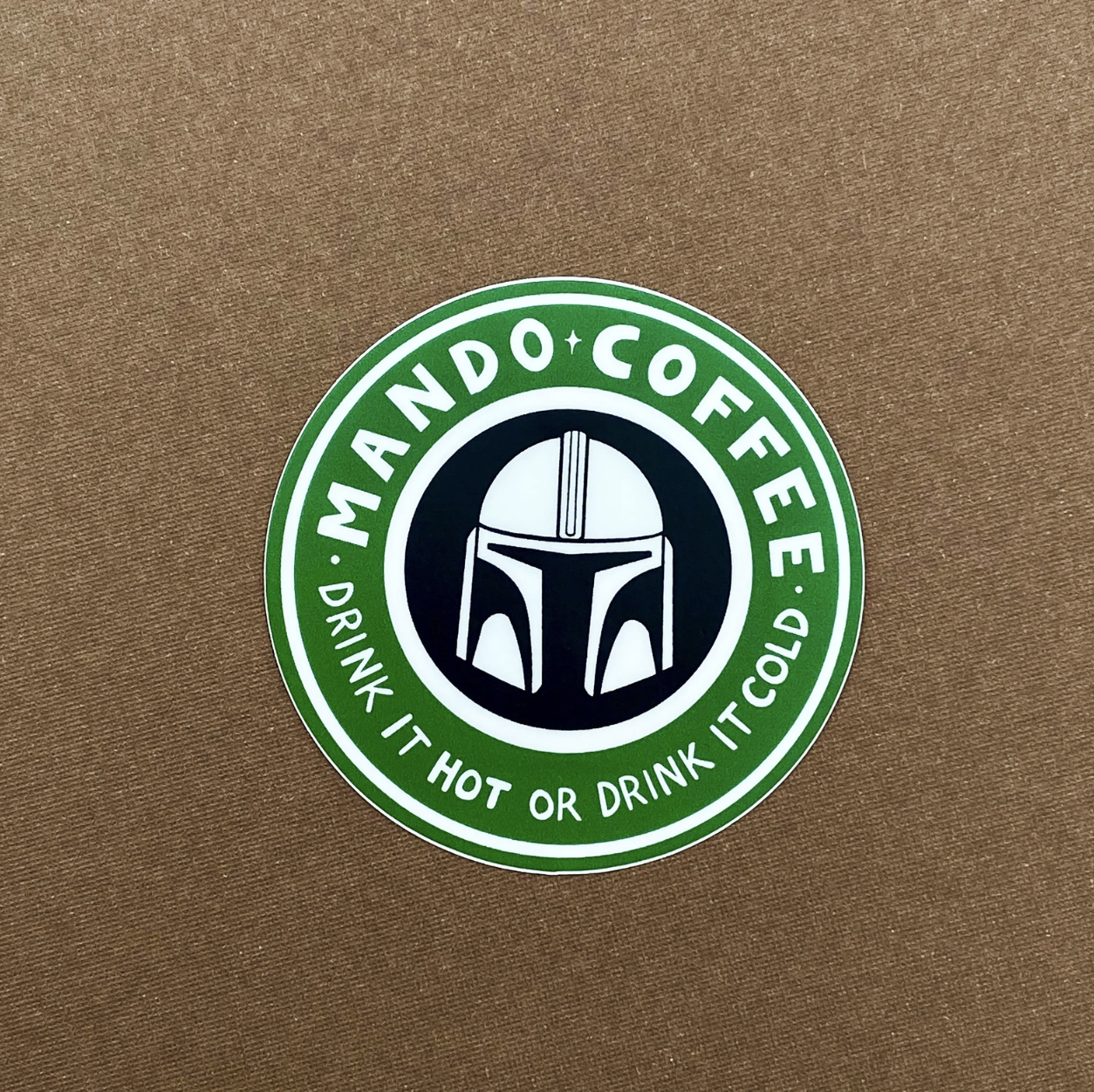 Mandalorian Coffee "Hot or Cold" Star Wars Sticker