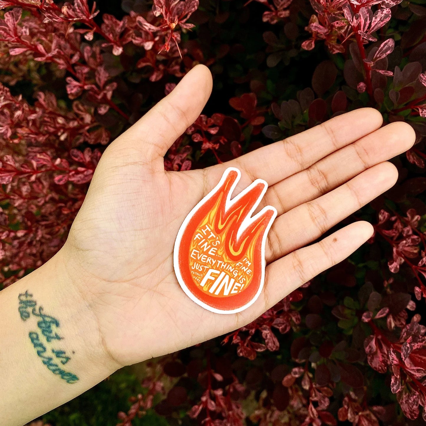 "Everything is Fine" Fire Sticker